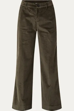 Bash Nali high waist wide fit broek van corduroy met steekzakken