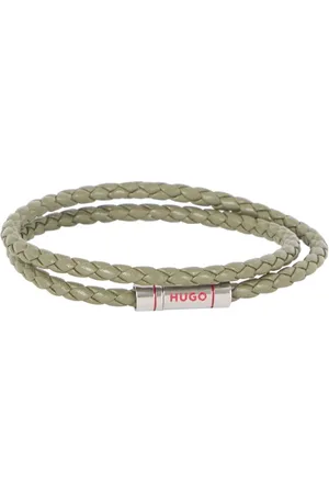 HUGO BOSS Gevlochten armband van leer