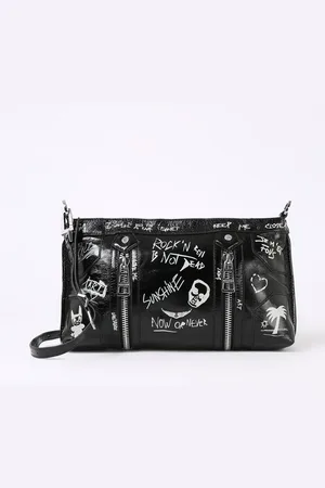 Zadig & Voltaire Sunny Moody crossbodytas van leer met print
