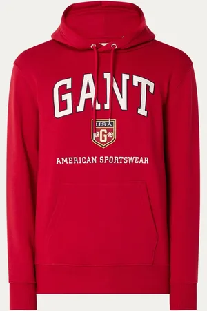 GANT Hoodie met kangoeroezak en logoborduring