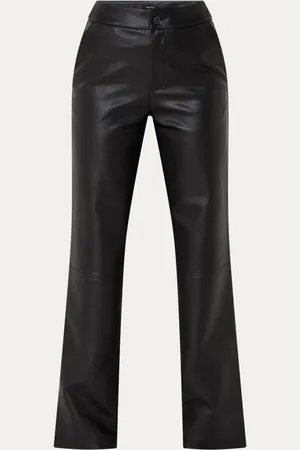 NIKKIE. Hydra high waist wide fit broek van imitatieleer