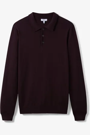Reiss Trafford fijngebreide polo in wolblend