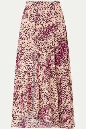 Isabel Marant Sakura midi rok in zijdeblend met split