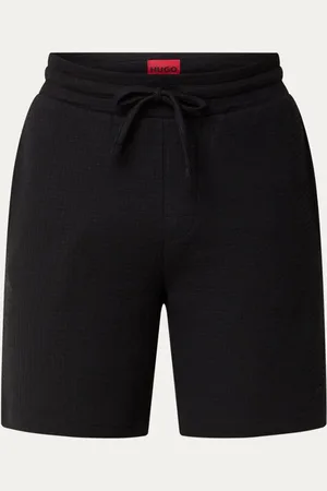 HUGO BOSS Austin straight fit korte pyjamabroek met structuur