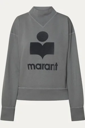 Isabel Marant Moby sweater met flock logoprint