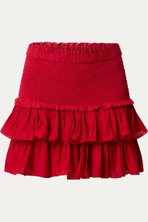 Isabel Marant Naomi mini plooirok met smockwerk