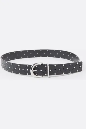 Maje Riem van leer met studs