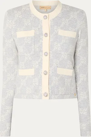 Josh V Everly fijngebreid vest met sierknopen en logoprint