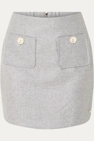 Josh V Ellen minirok in wolblend met lurex