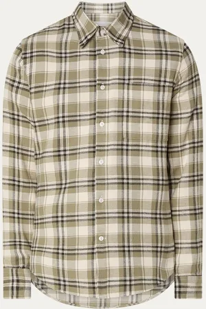 NN.07 Arne overshirt met ruitdessin en borstzak