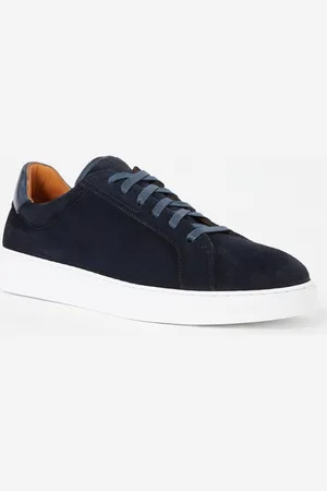 Magnanni Court Classic sneaker van suède met leren details