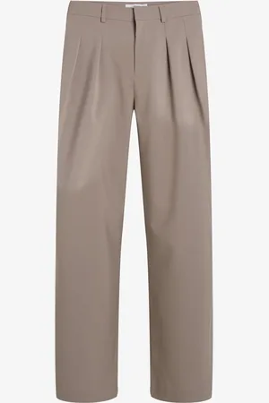 Calvin Klein Mid waist wide fit pantalon met steekzakken