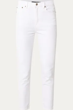 Ralph Lauren High waist slim fit cropped jeans met steekzakken
