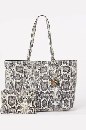 Kurt Geiger Chelsea shopper van leer met slangenprint en uitneembaar etui