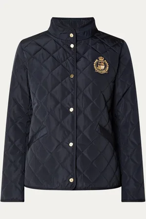Ralph Lauren Gewatteerd jack met quiltpatroon en logoborduring