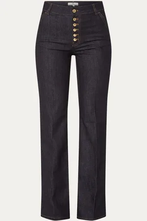 Fifth House Bella high waist straight leg jeans met donkere wassing