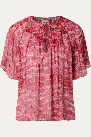 Isabel Marant Neslya top met vlindermouw en print