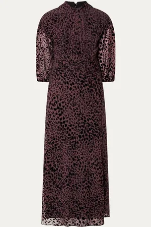 Bash Duny semi-transparante midi tuniekjurk met flockprint