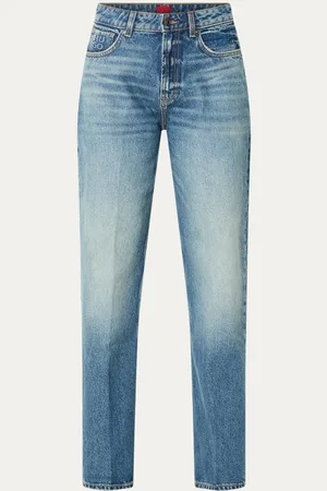 HUGO BOSS Gilissi high waist straight leg jeans met medium wassing