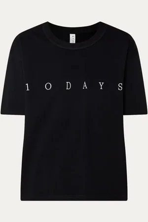10 days T-shirt van biologisch katoen met logoprint