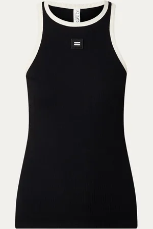 10 days Ribgebreide tanktop van biologisch katoen