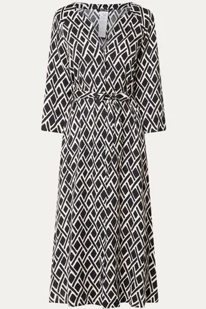 pennyblack Candito midi blousejurk met ruitdessin en strikceintuur