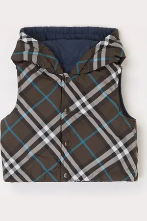 Burberry Slade reversible gewatteerde bodywarmer met ruitdessin
