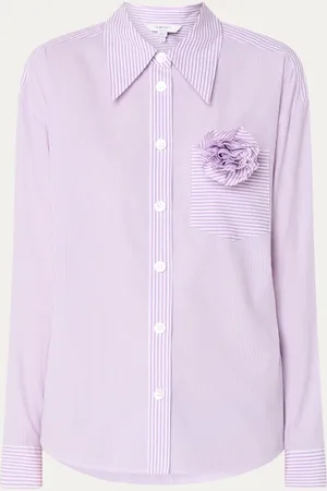 L.K. Bennett Pip blouse met streepprint en borstzak