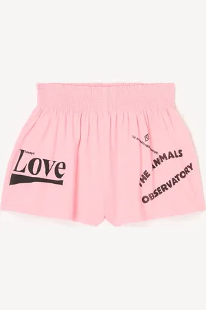The Animals Observatory Ostrich loose fit korte broek met print