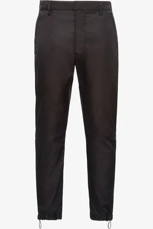 Prada Re-Nylon slim fit pantalon met steekzakken