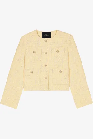 Maje Cropped blazer van bouclé