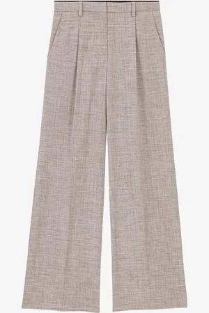 Maje High waist wide fit pantalon met steekzakken
