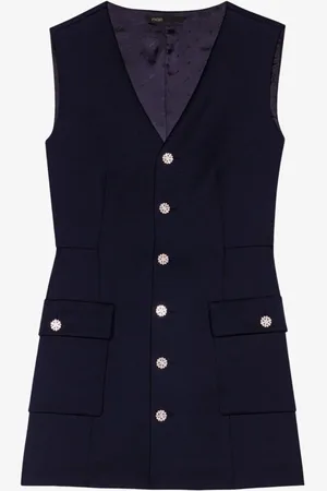 Maje Playsuit in scheerwolblend met sierknopen