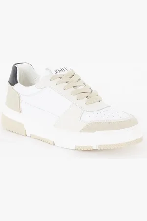Josh V Delia sneaker van leer met suède details