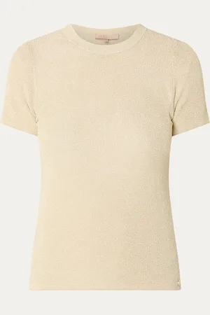 Josh V Rio top met lurex en ronde hals