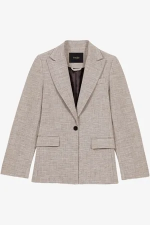 Maje Oversized blazer met gemêleerd dessin