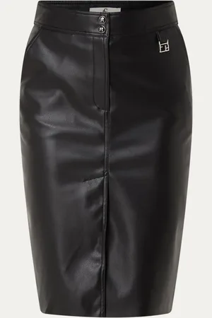 Fifth House Faylinn midi rok van imitatieleer met split