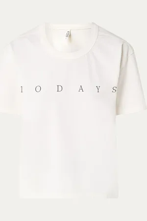 10 days T-shirt van biologisch katoen met logoprint