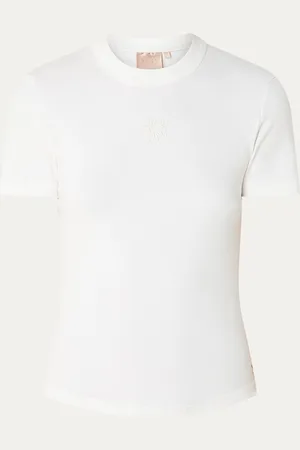 Josh V Cody T-shirt met ribstructuur en borduring