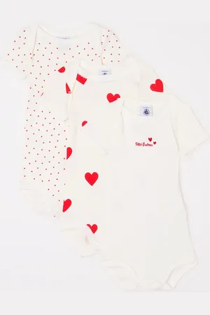 Petit Bateau Romper van biologisch katoen in 3-pack