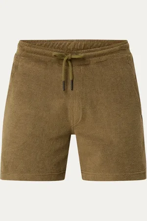Oas Pine Terry straight fit korte broek van badstof
