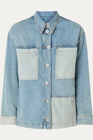 Mos Mosh Lydia overshirt van denim met borstzakken