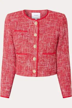 L.K. Bennett Alexia blazer met tweed-look met borstzak