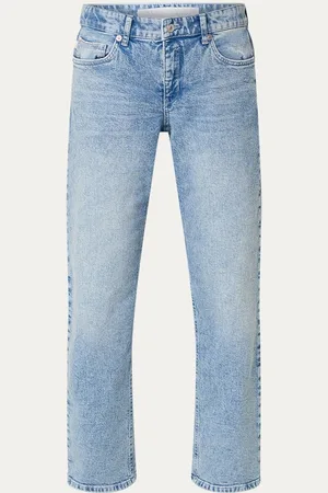 Mac Mid waist straight leg jeans met verwassen afwerking