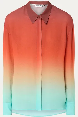 Essentiel Antwerp Heden blouse van crêpe met dip-dye dessin