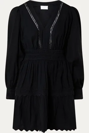 Neo Noir Polaris mini jurk met opengewerkt dessin