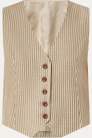 Armedangels Sineriaa gilet met ruitdessin