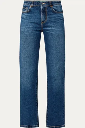 Benetton Ben high waist straight leg jeans met medium wassing