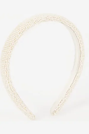 Beck Söndergaard Becksöndergaard Solid Slim Beaded haarband met kralendecoratie