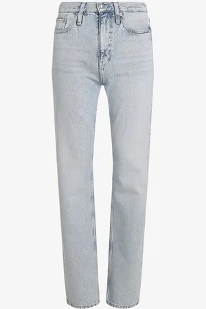 Calvin Klein High waist straight leg jeans met lichte wassing
